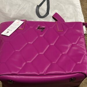 Lug satin lux orchid paddle  Tote Bag.  NWT